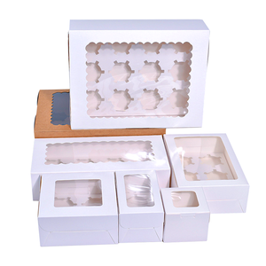 Custom Transparent <strong>Mini</strong> <strong>Cake</strong> Packaging <strong>Box</strong> Bakery Cupcake Muffin Egg Tart Dessert <strong>Box</strong> Made From Kraft Paper - Product Image 3