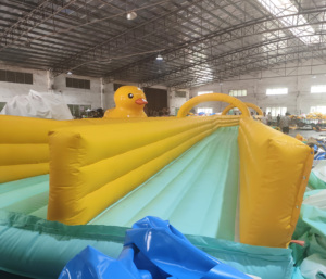 Toboggan aquatique gonflable commercial en PVC pour parcours d'obstacles urbain, équipement de parc aquatique extérieur/intérieur - Product Image 5
