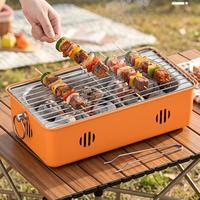 Barbecues d'extérieur commerciaux en acier inoxydable, barbecue portable pliable au charbon de bois pour l'extérieur