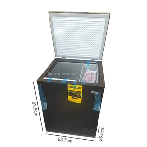 Black Chest Freezer With Removable <b>Wire</b> <b>Basket</b> Stay Open Lid 45 90 Degree Easy Rolling Wheels for Apartment and Home Use Hands-F - Product Image 1