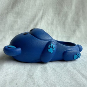 Ciabatte con Stampa Animalier da Donna, Blu, in PVC, Punta Rotonda, Imbottite, per Tutte le Stagioni, Suola Intermedia in EVA, Suola Esterna in Plastica - Product Image 4