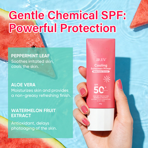 Protector Solar Aislante Irev Ice Cool 40g <span class=keywords><strong>con</strong></span> Aroma a Sandía, SPF50+ PA+++, Crema <span class=keywords><strong>con</strong></span> Color y Ácido Hialurónico - Product Image 4