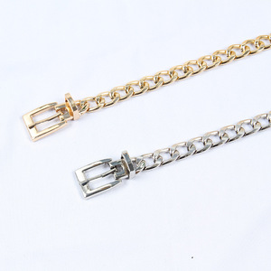 Cinturón de Cadena Metálico de Lujo con Hebilla de Pin, el Más Vendido, <span class=keywords><strong>para</strong></span> Mujer, Dorado y Plateado, <span class=keywords><strong>para</strong></span> <span class=keywords><strong>Vestidos</strong></span> y Jeans - Product Image 5
