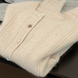 <span class=keywords><strong>Cardigan</strong></span> in Maglia da <span class=keywords><strong>Donna</strong></span> Autunno Inverno, Traspirante, Spesso, Collo Tondo, Manica Lunga, <span class=keywords><strong>Rosa</strong></span> Francese, Tinta Unita con Bottoni - Product Image 1