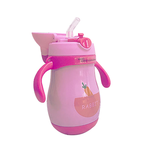 Wholesale Stainless Steel Insulated Toddler <b>Flask</b> Kids Water Bottle for Travel <b>with</b> <b>Straw</b> Lid & Handle - Product Image 4