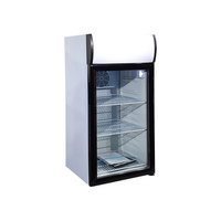Mini-réfrigérateur vitrine Meisda SC80B 80L avec porte en verre, pour comptoir, refroidisseur de boissons et de bières