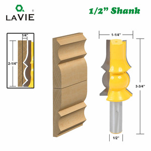 ชุดดอกกัดงานไม้แบบหัวตัดทรงกระบอก Lavie 1/2 นิ้ว 3 ชิ้น สำหรับตัดราวบันไดและคิ้วบัว  คาร์ไบด์ ฟลูตเดี่ยว - Product Image 2