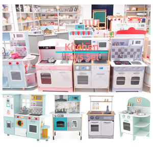 Jouets de jeu en bois 2 en 1, cuisine, <span class=keywords><strong>maison</strong></span> de <span class=keywords><strong>poupée</strong></span> pour enfants, avec meubles, nouveau Design, - Product Image 6