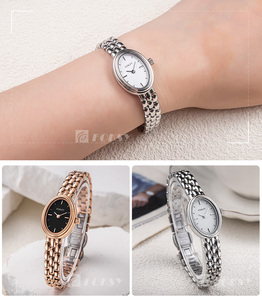 <span class=keywords><strong>Montre</strong></span> de luxe pour <span class=keywords><strong>femme</strong></span> avec logo personnalisé, boîtier ovale en acier inoxydable, <span class=keywords><strong>montre</strong></span>-bracelet à quartz <span class=keywords><strong>étanche</strong></span>, <span class=keywords><strong>montre</strong></span> habillée pour <span class=keywords><strong>femme</strong></span>, cadeau, Relogio Feminino - Product Image 2