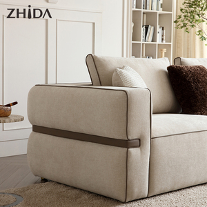 कपड़े सोफे 1 + 2 + 3 संयोजन सोफे बड़े परिवार विला नरम कमरे सोफे - Product Image 6