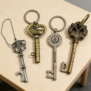 Vintage Custom Key Shape <strong>Keychains</strong> Retro Key Chains Customized Metal Bottle Opener Wholesale Souvenir Gifts - Product Image 3