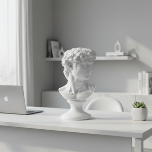 Buste d'Apollon romain en marbre blanc, fait à la main, design traditionnel, surface polie, pour villa, objets de collection d'art - Product Image 5