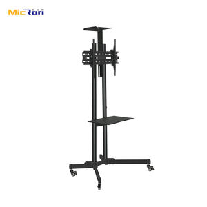 Carrello porta <span class=keywords><strong>TV</strong></span> da pavimento <span class=keywords><strong>moderno</strong></span> Design porta <span class=keywords><strong>TV</strong></span> con ruote carrello <span class=keywords><strong>TV</strong></span> <span class=keywords><strong>Mobile</strong></span> regolabile - Product Image 3