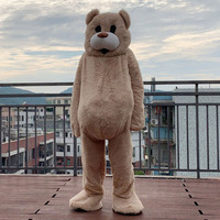 Costume de mascotte ours en peluche XL personnalisé, style Net Red, pour la danse, les promotions, les carnavals, les fêtes, Noël, avec casque de style anime