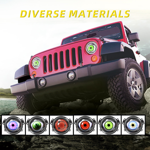 ไฟโปรเจกเตอร์ไฟ <span class=keywords><strong>LED</strong></span> 12-36V แบบไดนามิกลิศาจ6โหมดรีโมทคอนโทรลไฟหน้ารถไฟตัดหมอกอุปกรณ์ตกแต่งรถยนต์ - Product Image 2