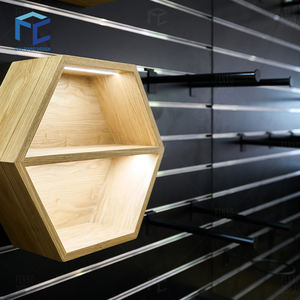 PENBO présentoir sportif mural couleur personnalisé avec matériaux bois/métal/verre pour les magasins de sport de fitness - Product Image 5