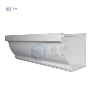 Sistema di grondaie in <span class=keywords><strong>PVC</strong></span> da 5,2 e 7 pollici, tubo di scarico per tetto in UPVC bianco, nero, marrone, grondaia in plastica - Product Image 3