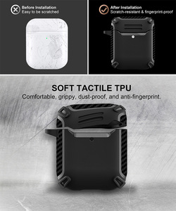 Pour étui <span class=keywords><strong>Airpods</strong></span> personnalisé en fibre de <span class=keywords><strong>carbone</strong></span> TPU antichoc avec mousqueton crochet anneau étui d'armure pour <span class=keywords><strong>Airpods</strong></span> Pro Gen 3 2 1 - Product Image 4