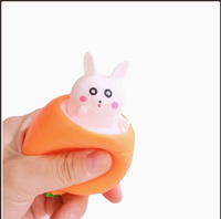 Balle anti-stress créative en forme de citrouille fantôme à presser, jouet de décompression pour enfants, idéal comme cadeau ou pour les fêtes