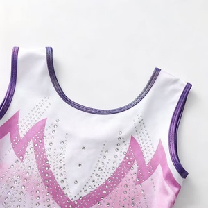 Leotardo de <span class=keywords><strong>Gimnasia</strong></span> con Pedrería Morada, Leotardo de Ballet, Conjunto de 3 Piezas para <span class=keywords><strong>Gimnasia</strong></span> <span class=keywords><strong>Rítmica</strong></span> con Pantalones para Niñas - Product Image 5