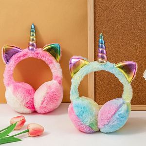 Nuevas Orejeras Infantiles de Dibujos Animados, Orejeras de Invierno de Piel Sintética, Ajustables, con Diseño de Unicornio, Diadema para Fiestas, Calentadores de Orejas para Niños - Product Image 1