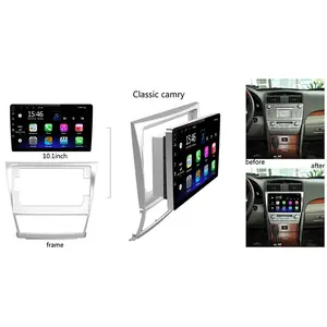 Radio Mobil Android 10.1 Inci, Radio Mobil Android 2.5D Navigasi GPS Autoradio Multimedia Pemutar DVD Layar Sentuh Stereo untuk Toyota Classic Camry