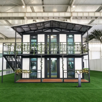 Casa Contenedor Prefabricada de Lujo, Plegable y Expandible, Moderna, Móvil, de Acero Ligero y Panel Sándwich