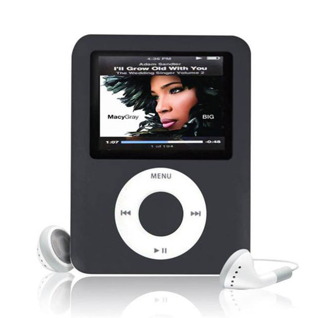 2.0" TFT Screen MP3 MP4 Player, Zinc Alloy Slim Portable Music Player with TF Card Support