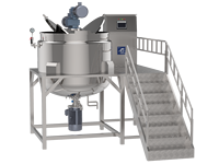 Mélangeur horizontal à grande vitesse de machine de mélangeur de liquide de poudre détergent liquide mélangeant le savon liquide faisant la machine