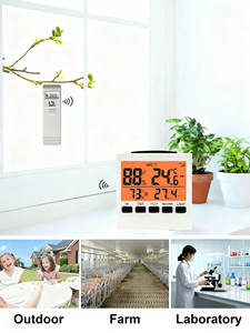 무선 디지털 실내 온도계 백라이트가 있는 습도계 가청 알람 온도 습도계 가정용 - Product Image 3