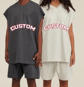 305GSM Logo personalizzato oversize dei pesi massimi 100% cotone palestra sport all'ingrosso da <span class=keywords><strong>donna</strong></span> e da <span class=keywords><strong>uomo</strong></span> gilet e camicie a maniche - Product Image 1