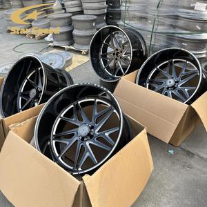 SS Giả Mạo 22 24 26 28 Inch Màu Đen Sâu Lõm Bánh Xe Cho Ford F350 F450 Siêu Nhiệm Vụ Dodge Ram 2500 3500 Off Road Xe Tải 8X170 Vành - Product Image 3