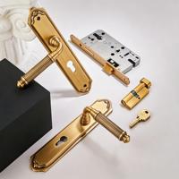 Serrure de porte intérieure en alliage de zinc, ensemble de poignées de porte de style contemporain blanc mat, installation facile ambidextre pour portes intérieures