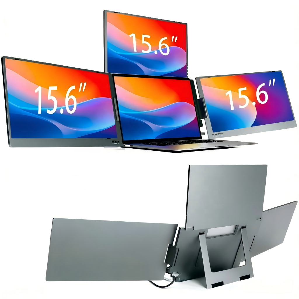 <strong>2026</strong> Pro 15.6 Inch <strong>Laptop</strong> Side-Monitor Extension FHD <strong>1080P</strong> Portable Triple Vision Display for High-Efficiency Office & Gaming