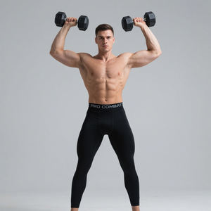 Haute élastique Sport pantalon pour hommes Polyester sport pantalon pantalon séchage rapide Fitness entraînement entraînement Jogging cyclisme hommes Leggings - Product Image 2