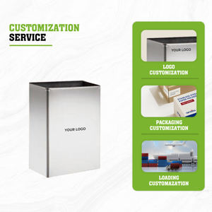 Poubelle murale en acier inoxydable de 6.4 gallons fabriquée à Taiwan - Product Image 5