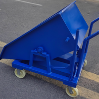 Bacs basculants équilibrés pour chariot élévateur de 0.75 mètres cubes avec trémie de déchargement automatique et verrouillage automatique à ressort