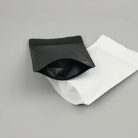 Vente en gros de sacs d'emballage à fermeture éclair de qualité alimentaire pochette support mylar en feuille d'aluminium noir mat sac en plastique PET/PE thermoscellé
