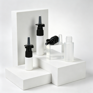 Flacons pulvérisateurs nasaux en HDPE blanc, fabriqués en plastique HDPE épaissi, type à presser, étanches, avec buse à fine brume, idéaux pour - Product Image 2