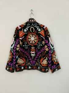 Black <b>Velvet</b> Suzani Jacket Embroidered Winter <b>Coat</b> <b>Velvet</b> Suzani Embroidered Jacket Bohemian Artisanal <b>Coat</b> - Product Image 6