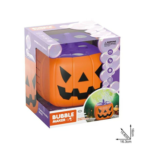 Machine à bulles citrouille 360 degrés anti-fuite, bulles citrouille automatiques à un clic, jouet Jack O'Lantern qui souffle des bulles lumineuses violettes - Product Image 5