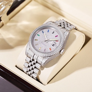 Orologi Moissanite Personalizzati OEM, Orologio Meccanico Automatico di Lusso in Acciaio Inossidabile 316L con Diamanti VVS - Product Image 3