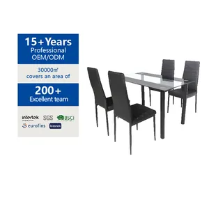 Nordic Modern Dining Room Furniture 4 6 Seats Dining Table Glass Dining Table And Chair