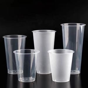 Gobelets à café, lait, thé à bulles en plastique à paroi simple avec logo personnalisé, 500 ml/700 ml, PP rigide, diamètre 90 mm, avec couvercles - Product Image 2