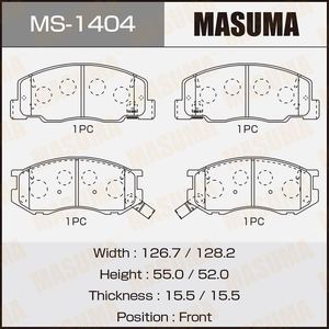 MS-1404 MASUMA Replacement <strong>Brake</strong> <strong>Pads</strong> Heat Resistant Ceramic Matching Set Stable Low Noise for TOYOTA - Product Image 3