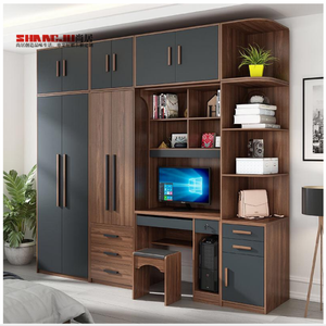 Foshan Professional Manufacturer Double Sliding Wardrobes Eased Edge 3 Door Wardrobe <span class=keywords><strong>Almira</strong></span> Design - Product Image 1