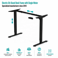 Base de bureau électrique ergonomique pour télétravail, à moteur unique, 2 niveaux, réglable en hauteur, pour poste de travail assis-debout