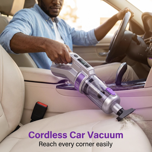 Aspirateur sans fil haute puissance 20000PA, sans balais, écran LED, vidage de la poussière en un clic, fonction soufflage pour voiture, maison, canapé - Product Image 5