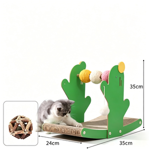 Griffoir vertical en carton épais en forme de cactus, avec noyau remplaçable, idéal <span class=keywords><strong>pour</strong></span> les foyers multi-chats – Offre spéciale - Product Image 3