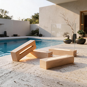 Tabla <span class=keywords><strong>de</strong></span> Cortar y Servir Queso <span class=keywords><strong>de</strong></span> Madera <span class=keywords><strong>de</strong></span> Olivo <span class=keywords><strong>con</strong></span> Diseño <span class=keywords><strong>de</strong></span> Cuerno <span class=keywords><strong>de</strong></span> <span class=keywords><strong>Ciervo</strong></span>, Rectangular, Base <span class=keywords><strong>de</strong></span> Madera para Lámpara LED - Product Image 5